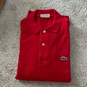 LaCoste for J Crew Red Polo